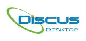 Discus Desktop Logo in Blue Color